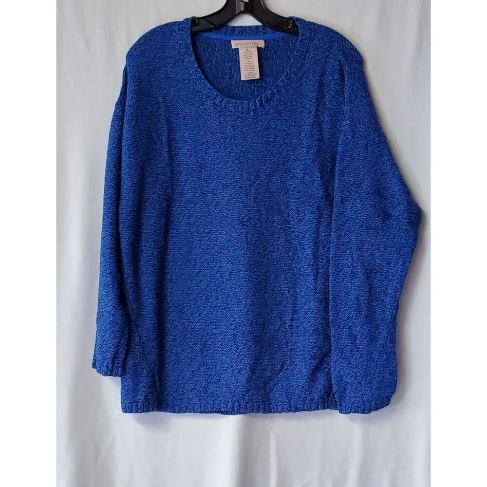 Philosophy Women's Heather Blue Pullover Sweater Size XL